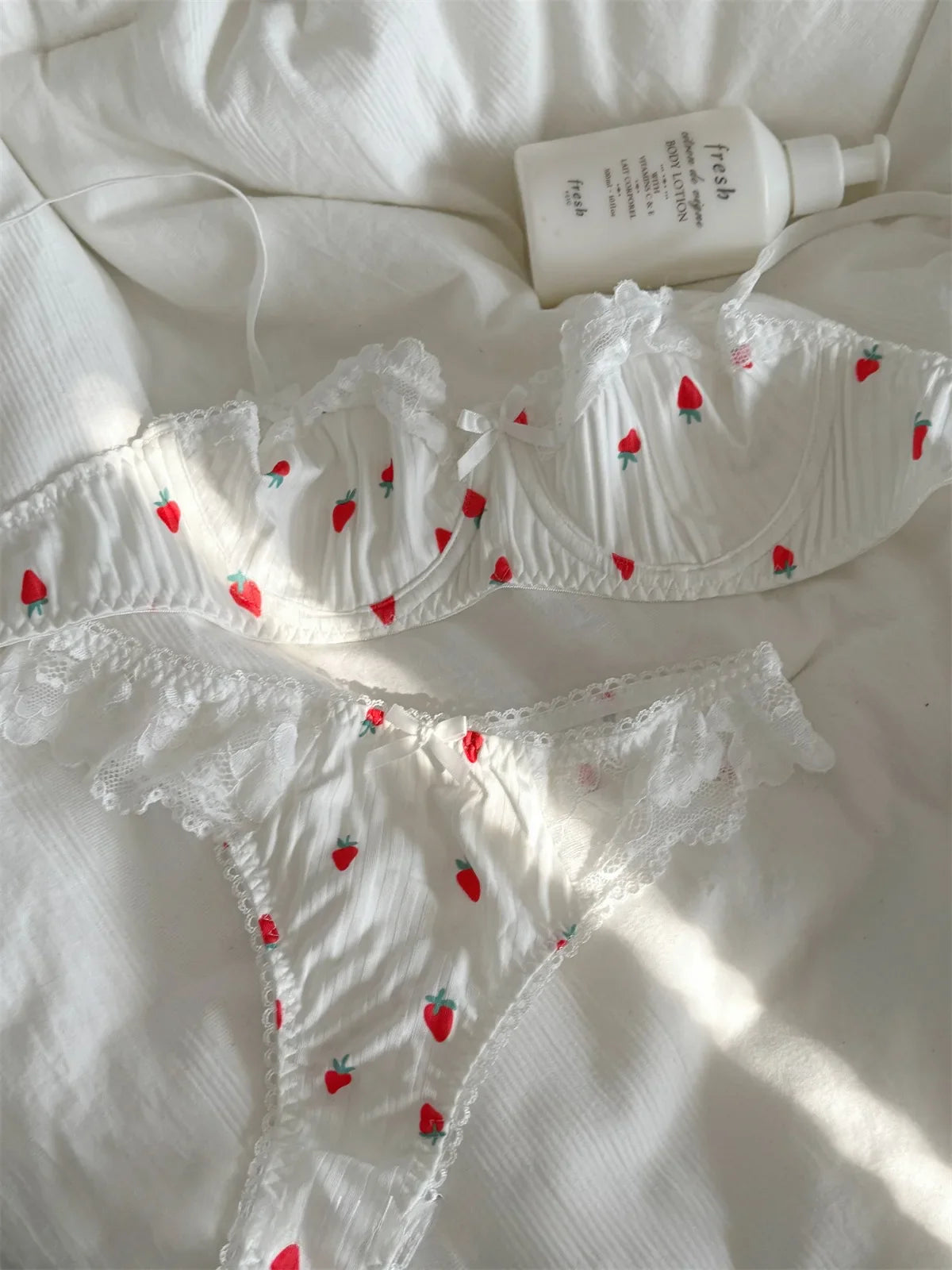 Bra floral women small fresh Underwear