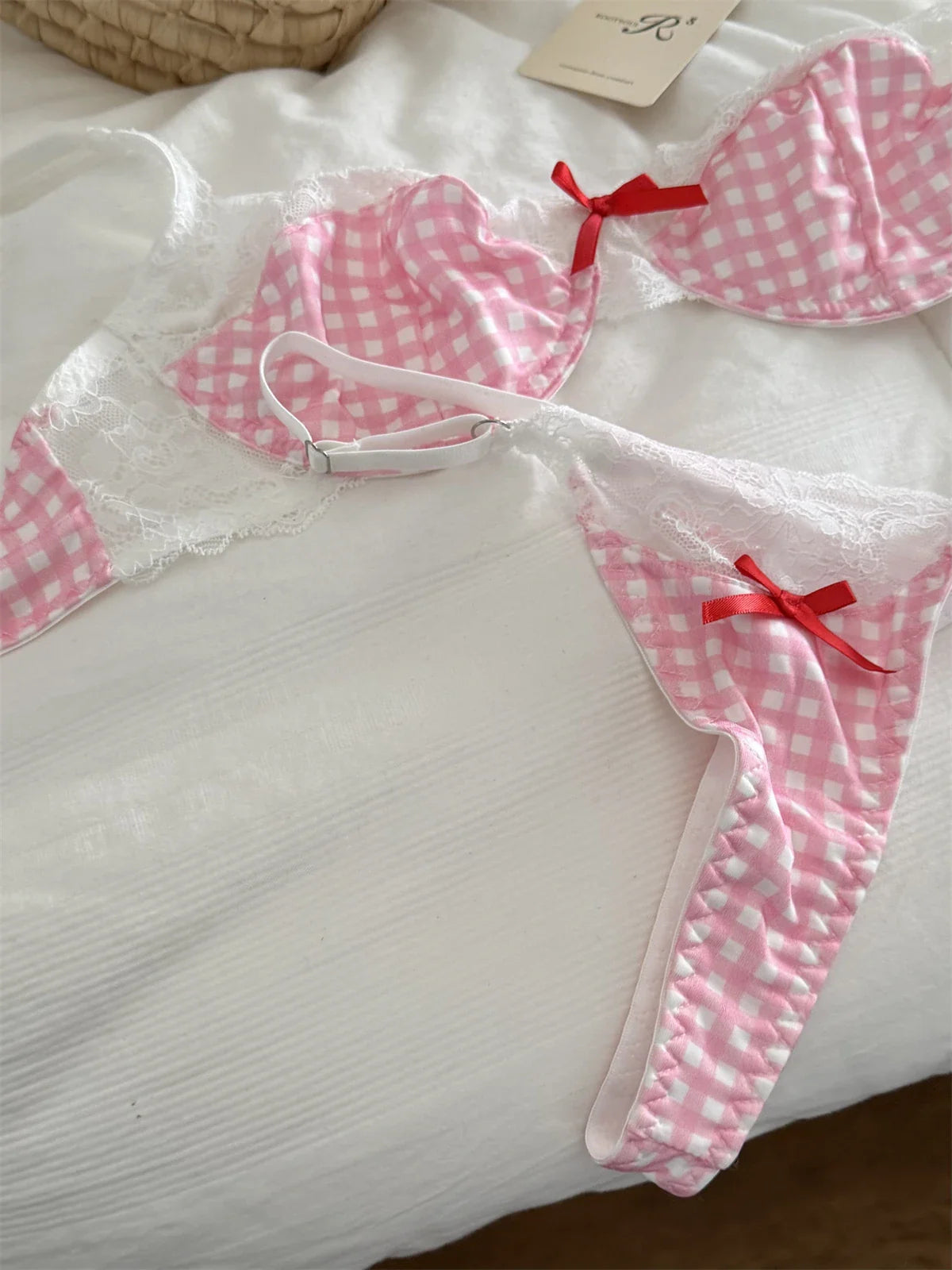 Bra plaid Underwear