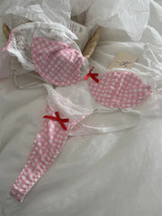 Bra plaid Underwear
