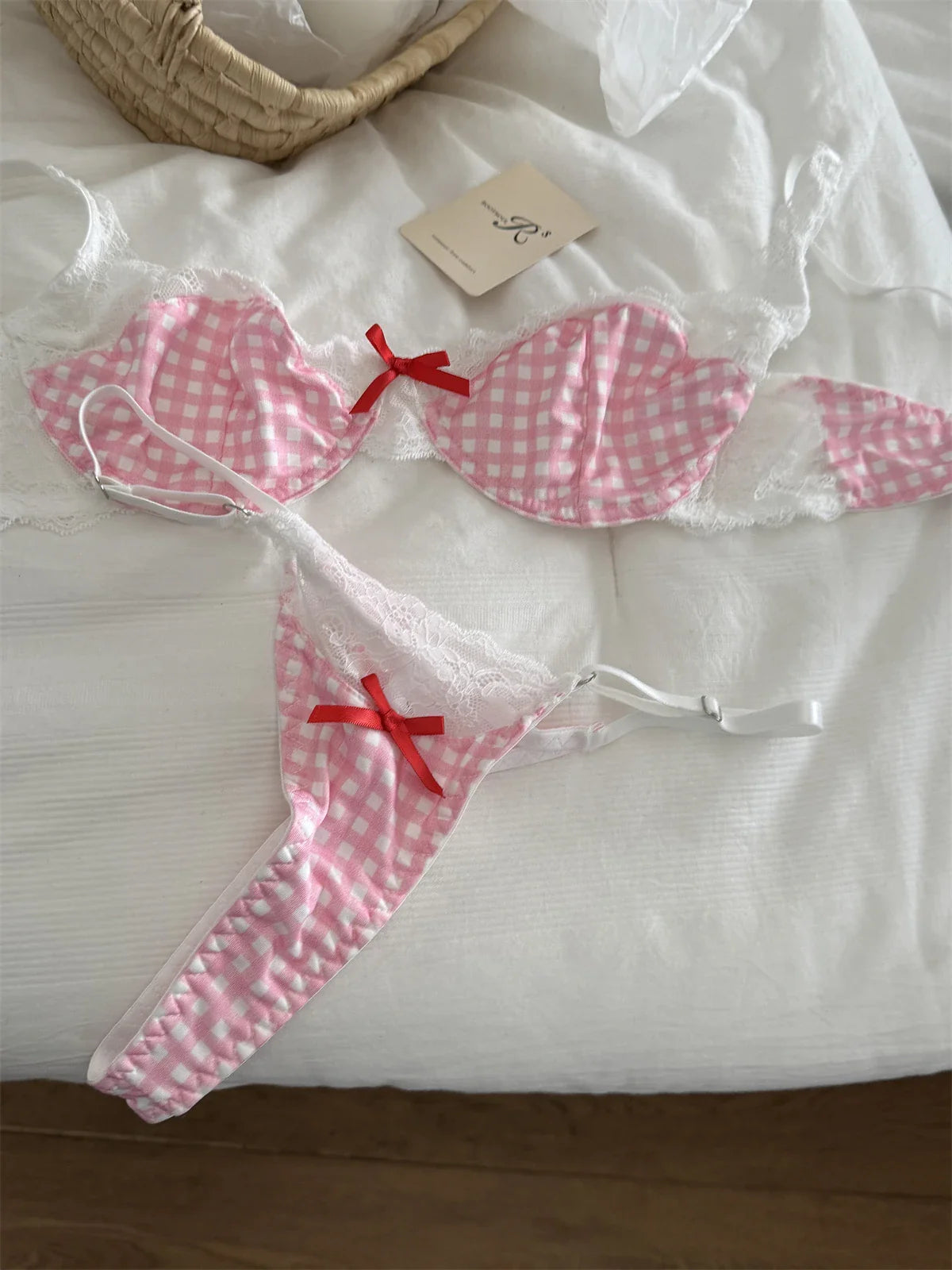Bra plaid Underwear
