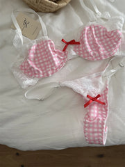 Bra plaid Underwear