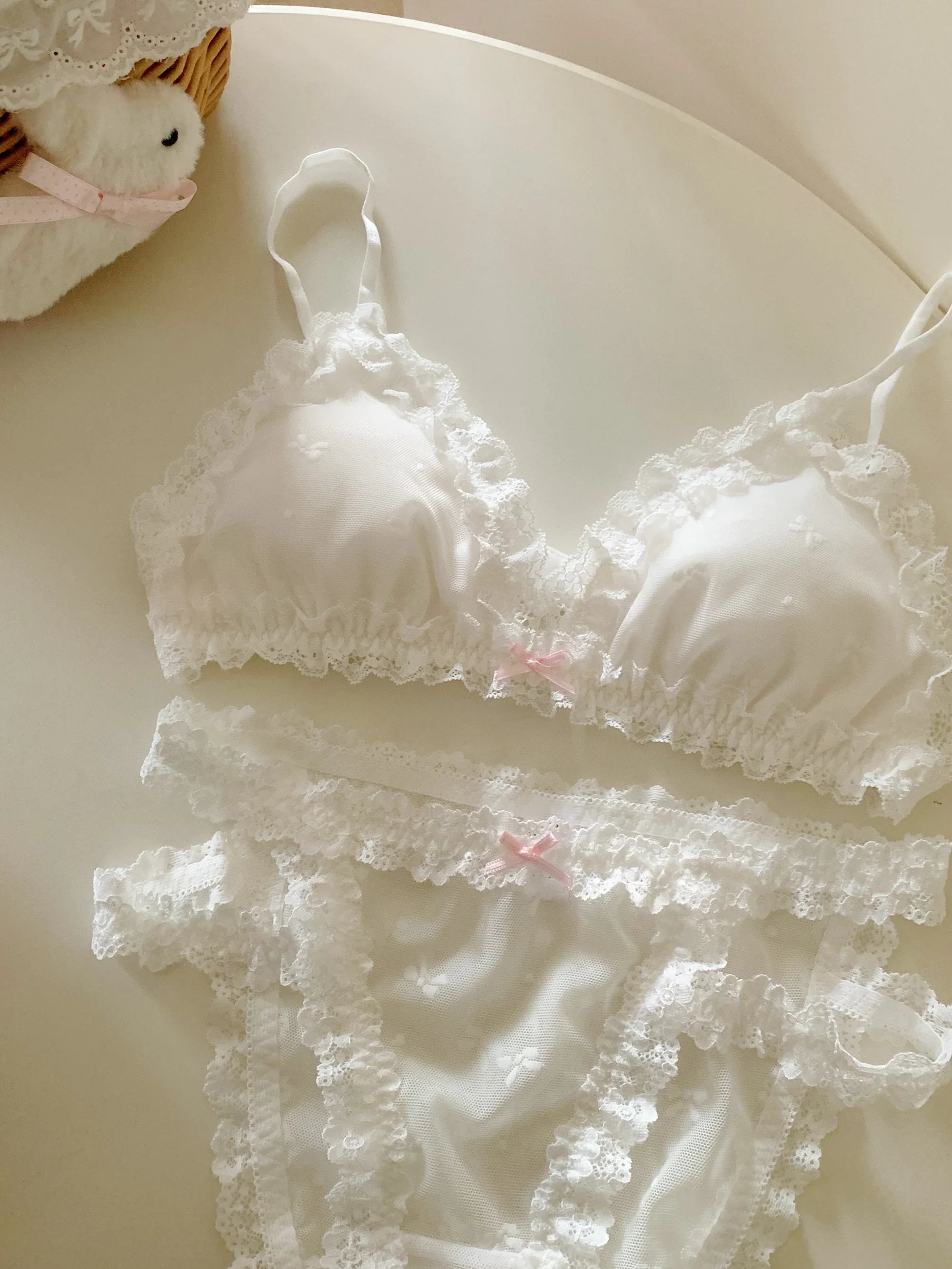 Breathable Mesh Bra Set
