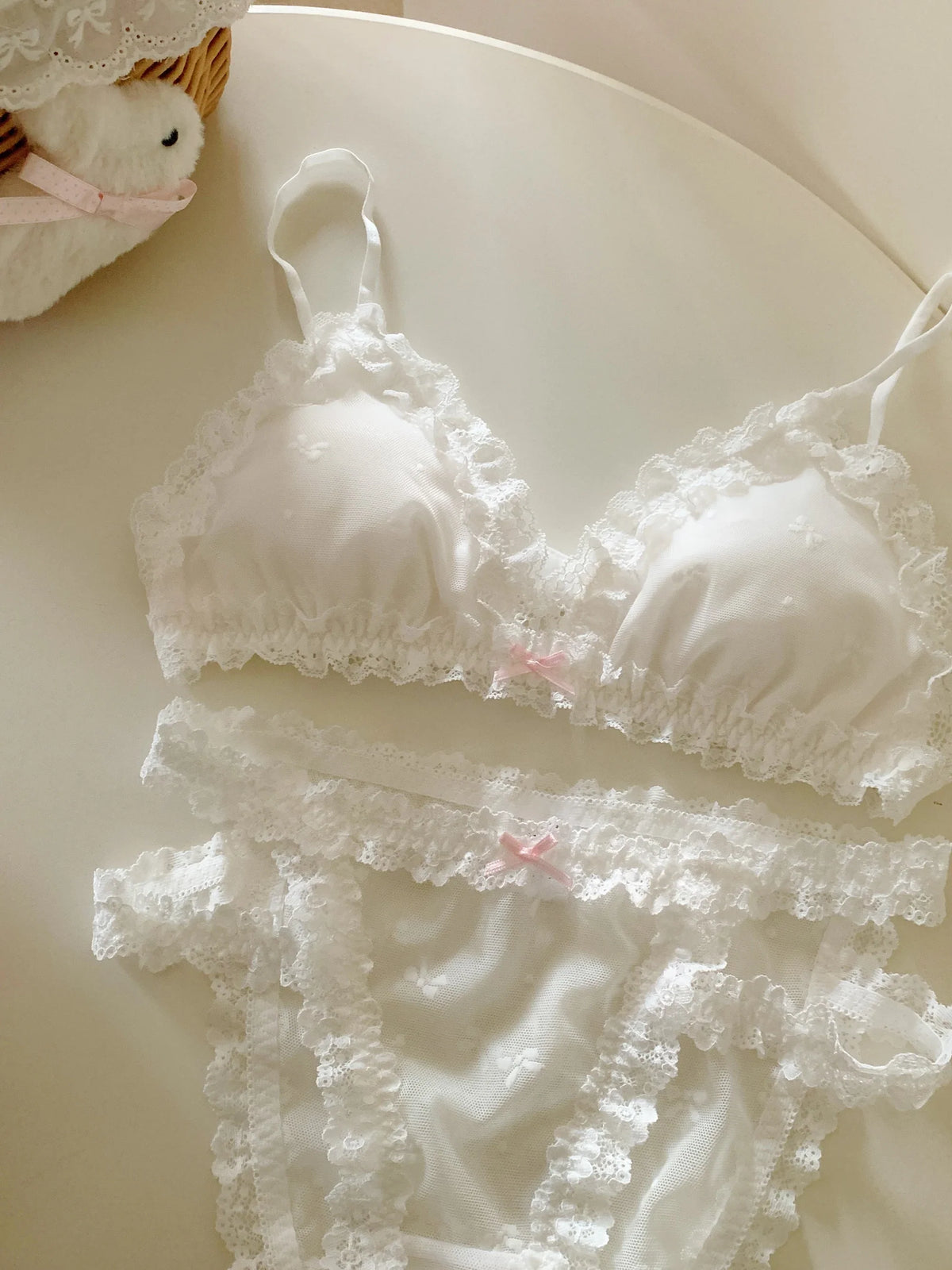 Breathable Mesh Bra Set