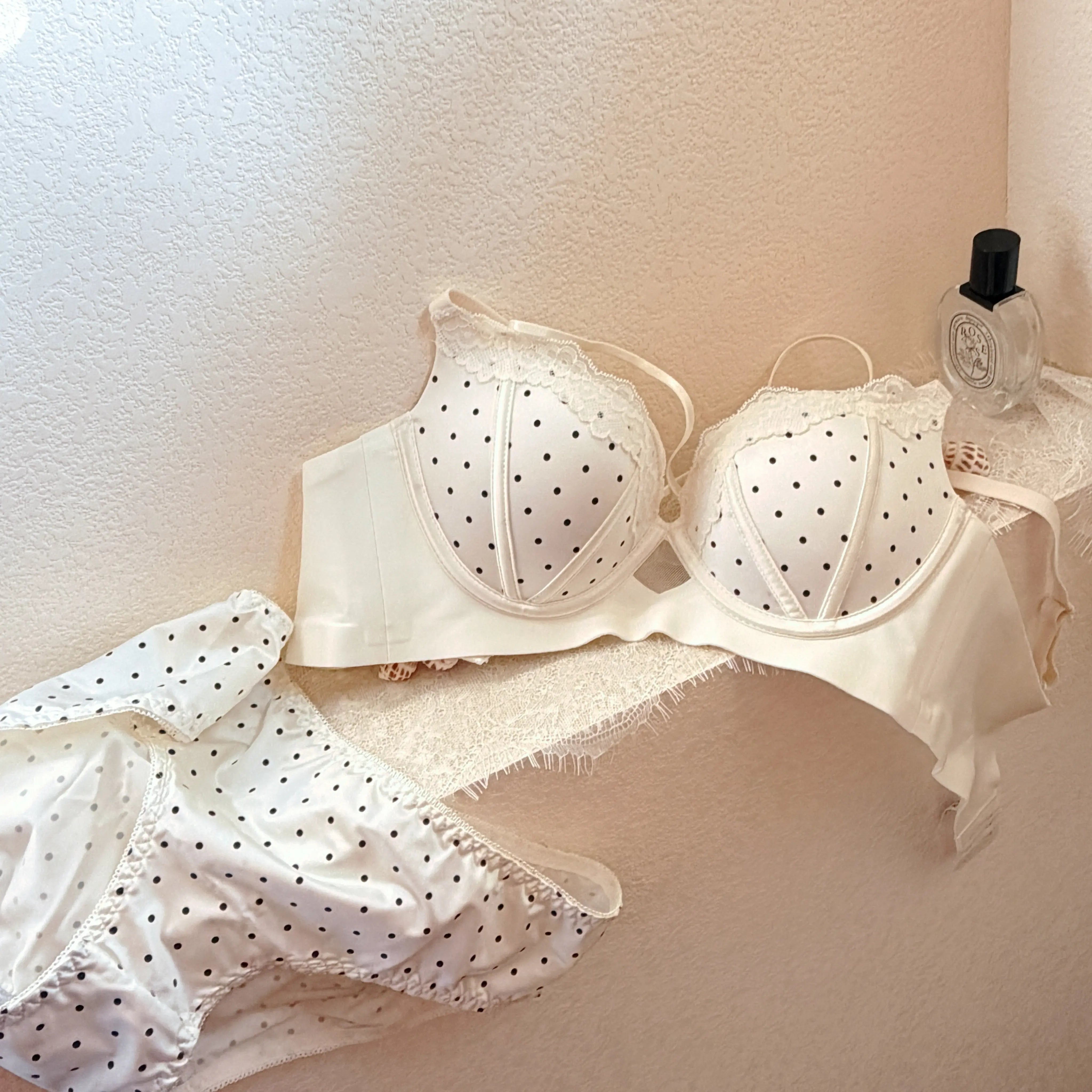 Cream Polka Dot