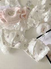 Cute Korean-Style Lingerie Lightweight Small-Bust Support Wireless Bra Women's Push-Up Underwear