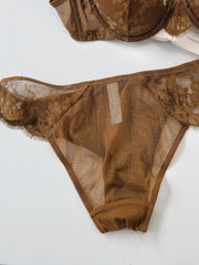 Delicate Lace Teenage Lingerie Lightweight Bra Set