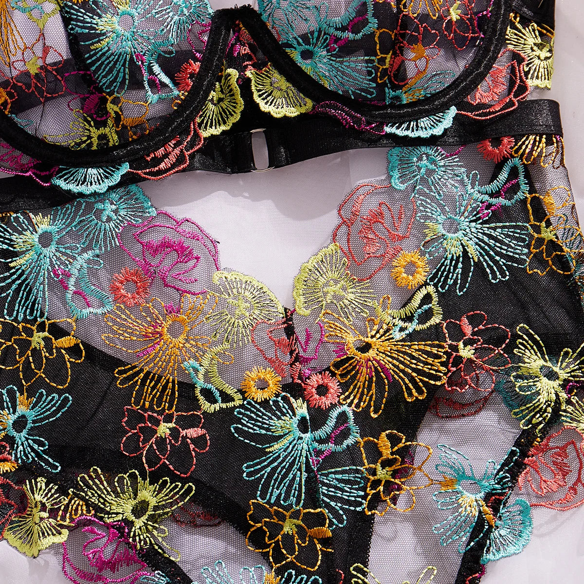 Embroidered floral sexy Underwear