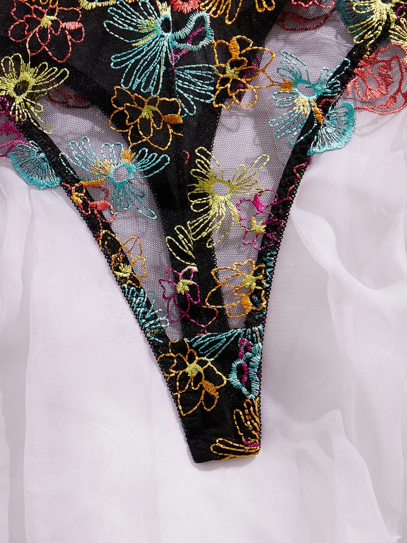 Embroidered floral sexy Underwear