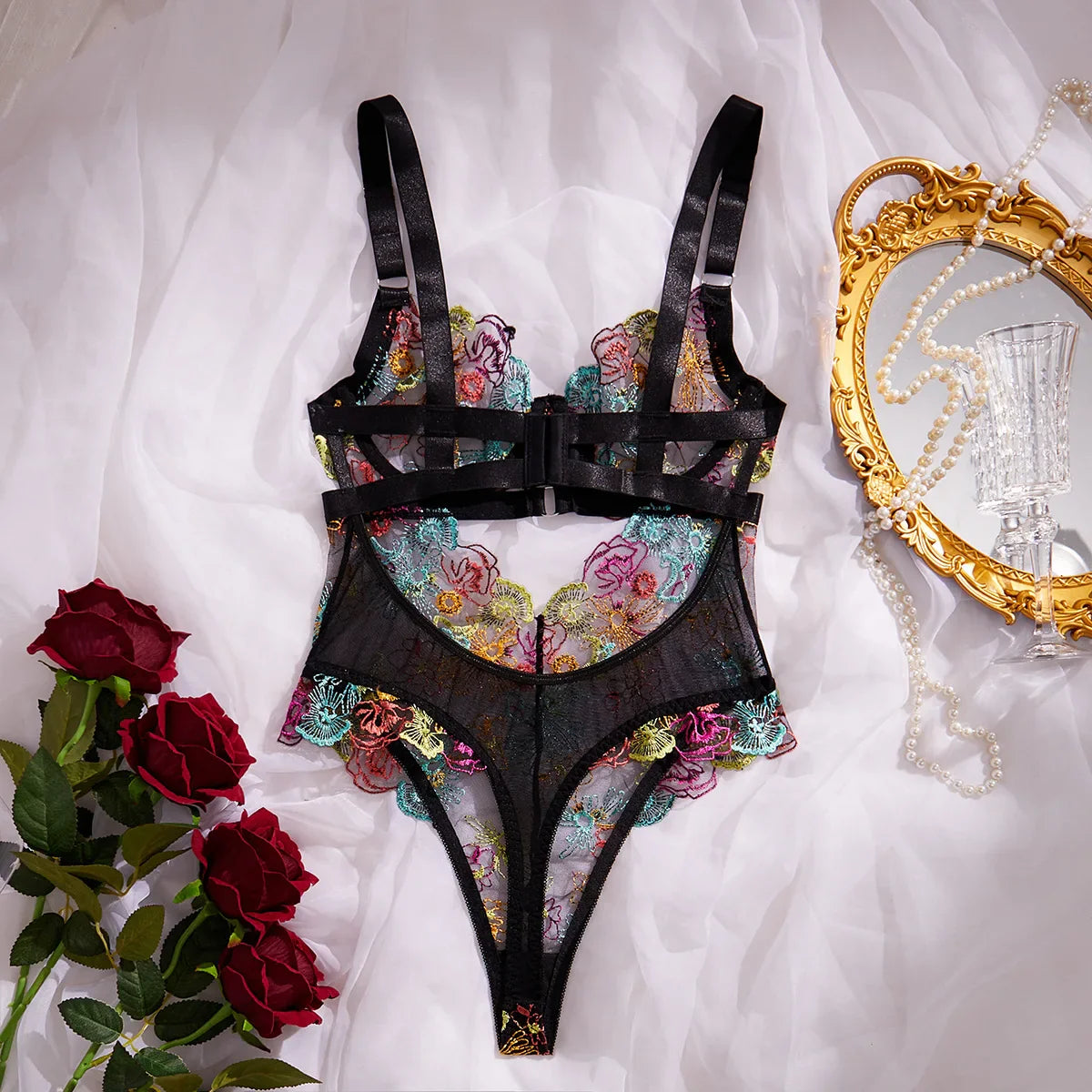 Embroidered floral sexy Underwear
