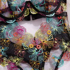 Embroidered floral sexy Underwear