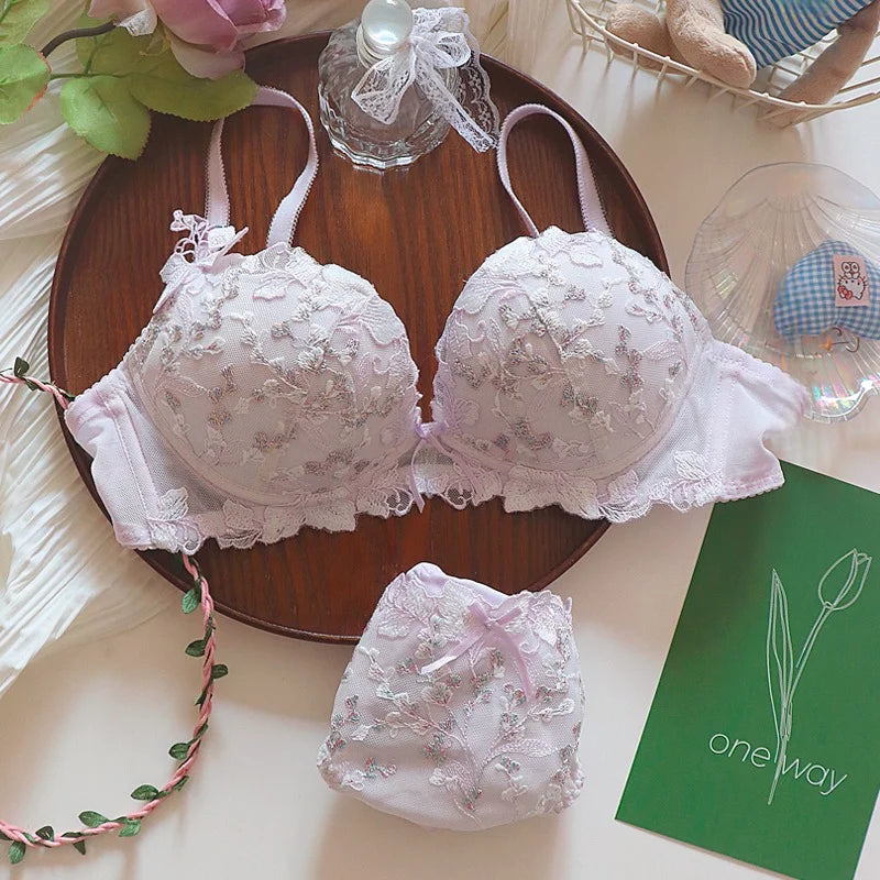Embroidered flower Underwear