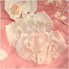 Embroidery thin section ruffled Underwear