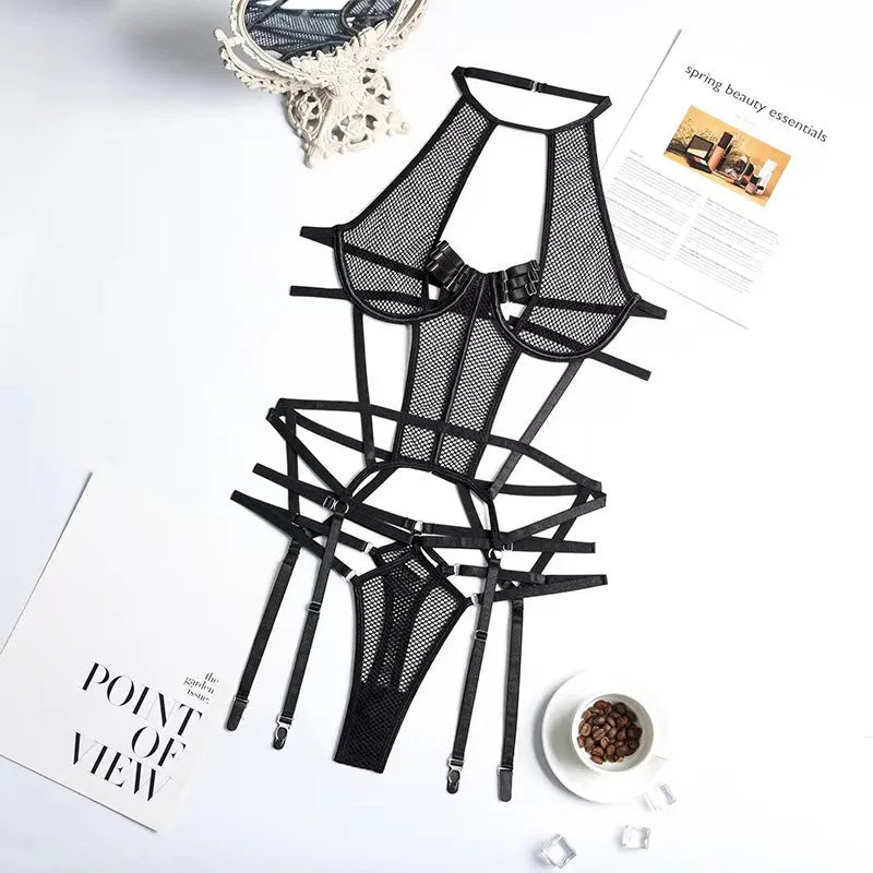 Erotic Mesh Lingerie Set