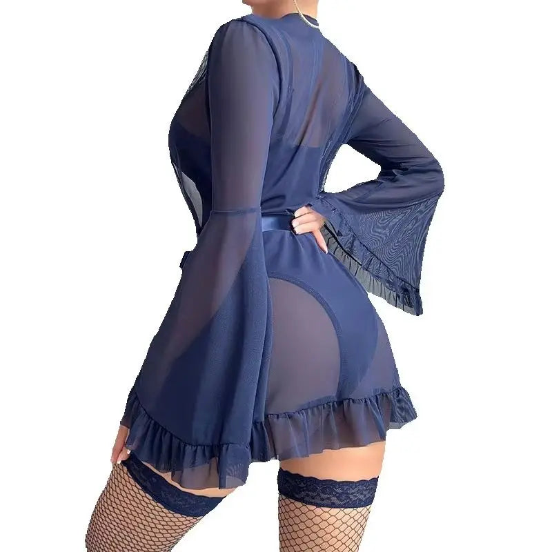 Fairy Lingerie Transparent Open Bra Erotic Ultra Sexy See Through Chemise NightDress