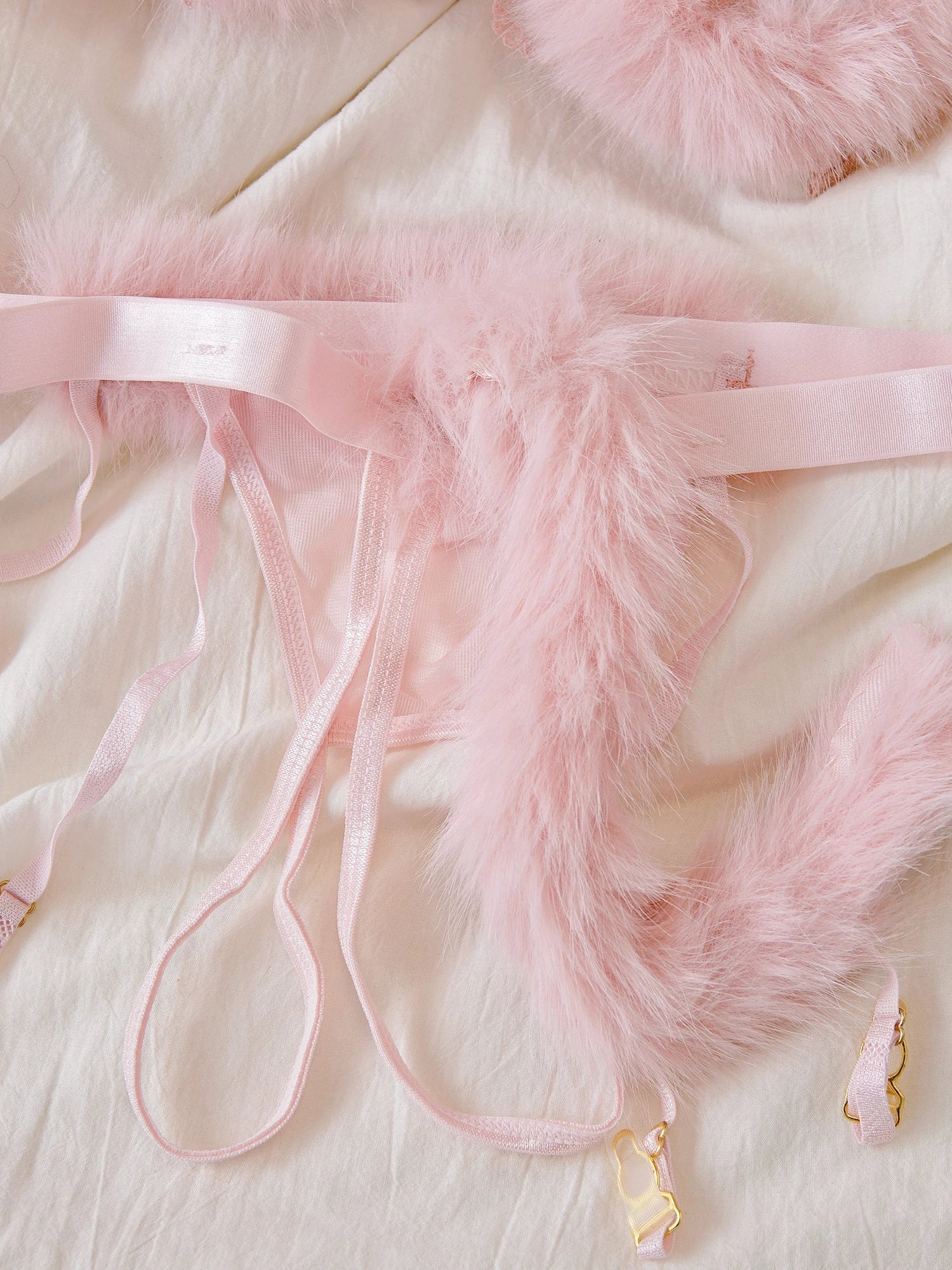 Feather Lace Heavywork Bra Set