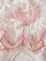 Feather Lace Heavywork Bra Set