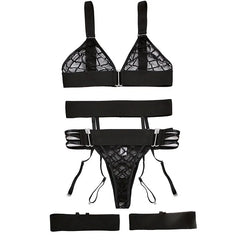 Fetish Sexy Exotic Sets Lace Bra Garter Sexual Porn Transparent Sissy Baby Doll Erotic Costume Thong Short Neghtie