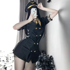 Cosplay Lingerie Roleplay Erotic Costume Sex Black Dress