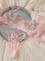Floral Embroidery Temperament Underwear
