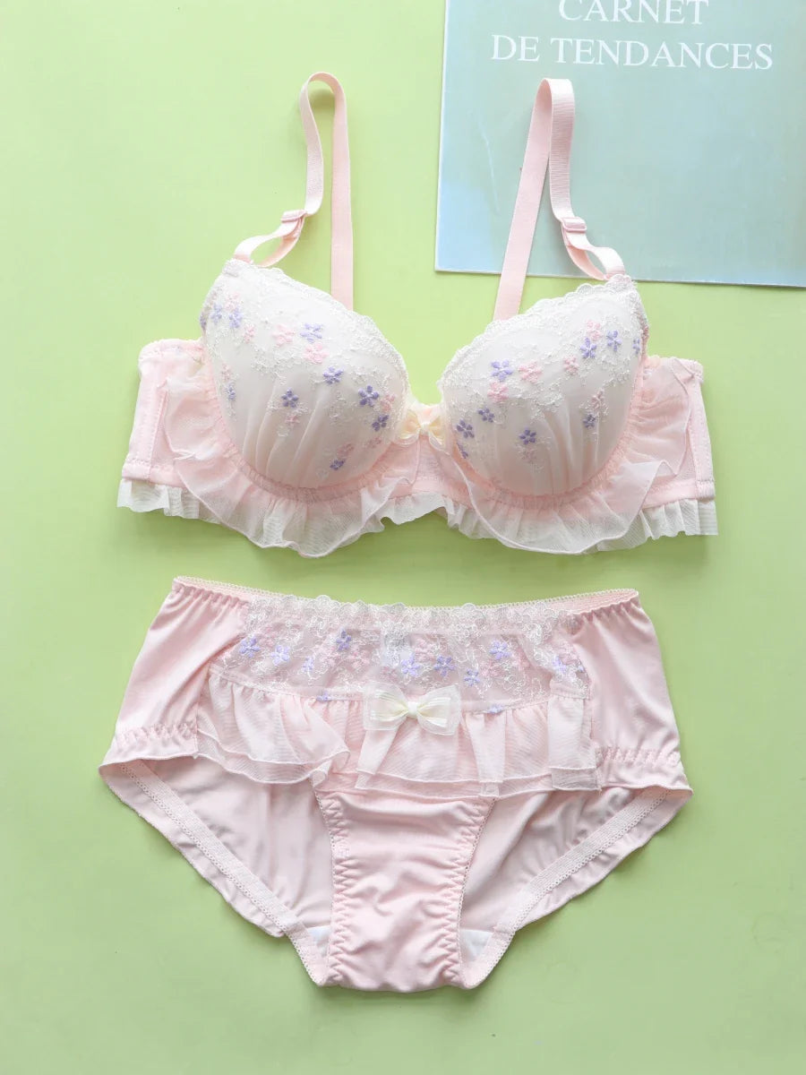 Flower fairy thin lingerie cute girl heart Underwear