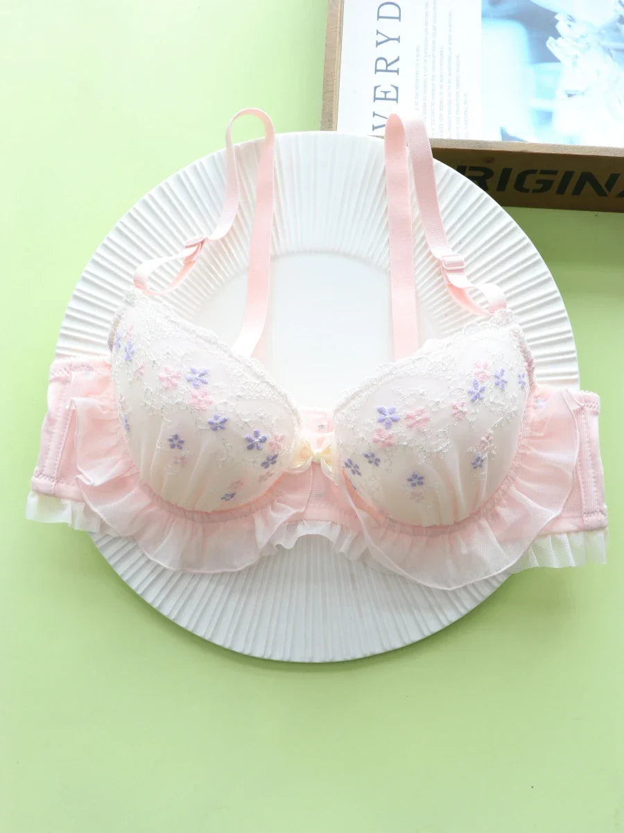 Flower fairy thin lingerie cute girl heart Underwear