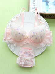 Flower fairy thin lingerie cute girl heart Underwear