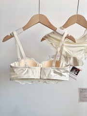 French Satin Lace Lingerie Set