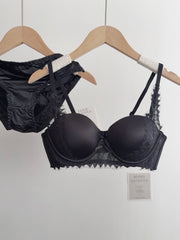 French Satin Lace Lingerie Set