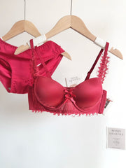 French Satin Lace Lingerie Set