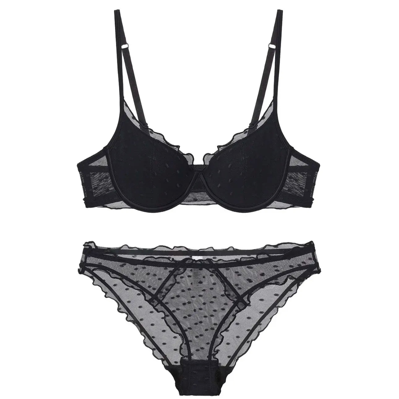 French Style Lace Polka Dot Women's Underwear