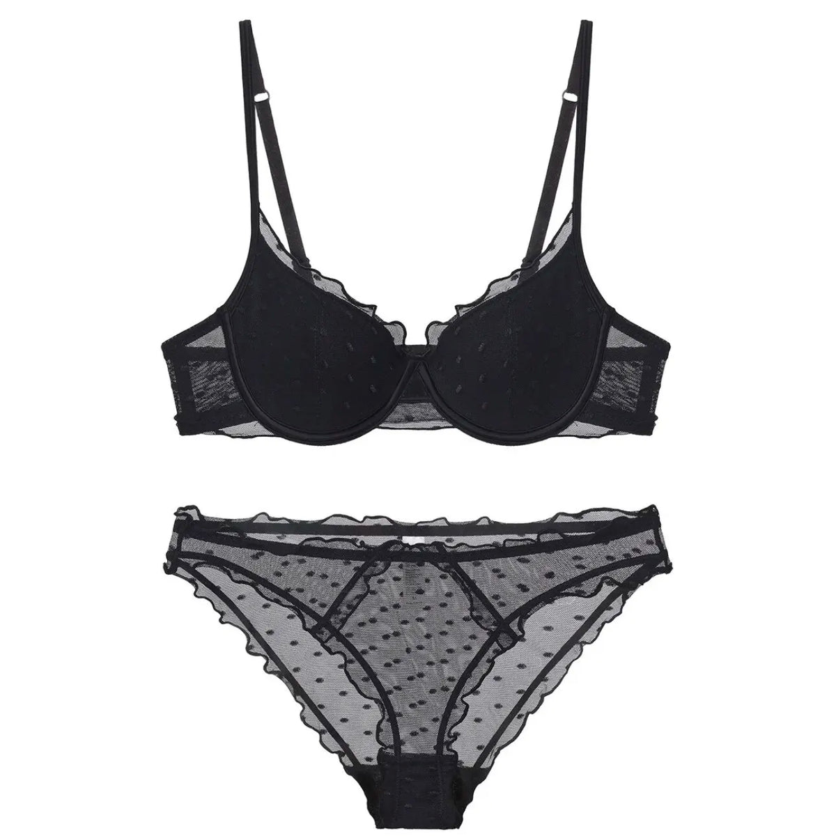 French Style Lace Polka Dot Women's Underwear