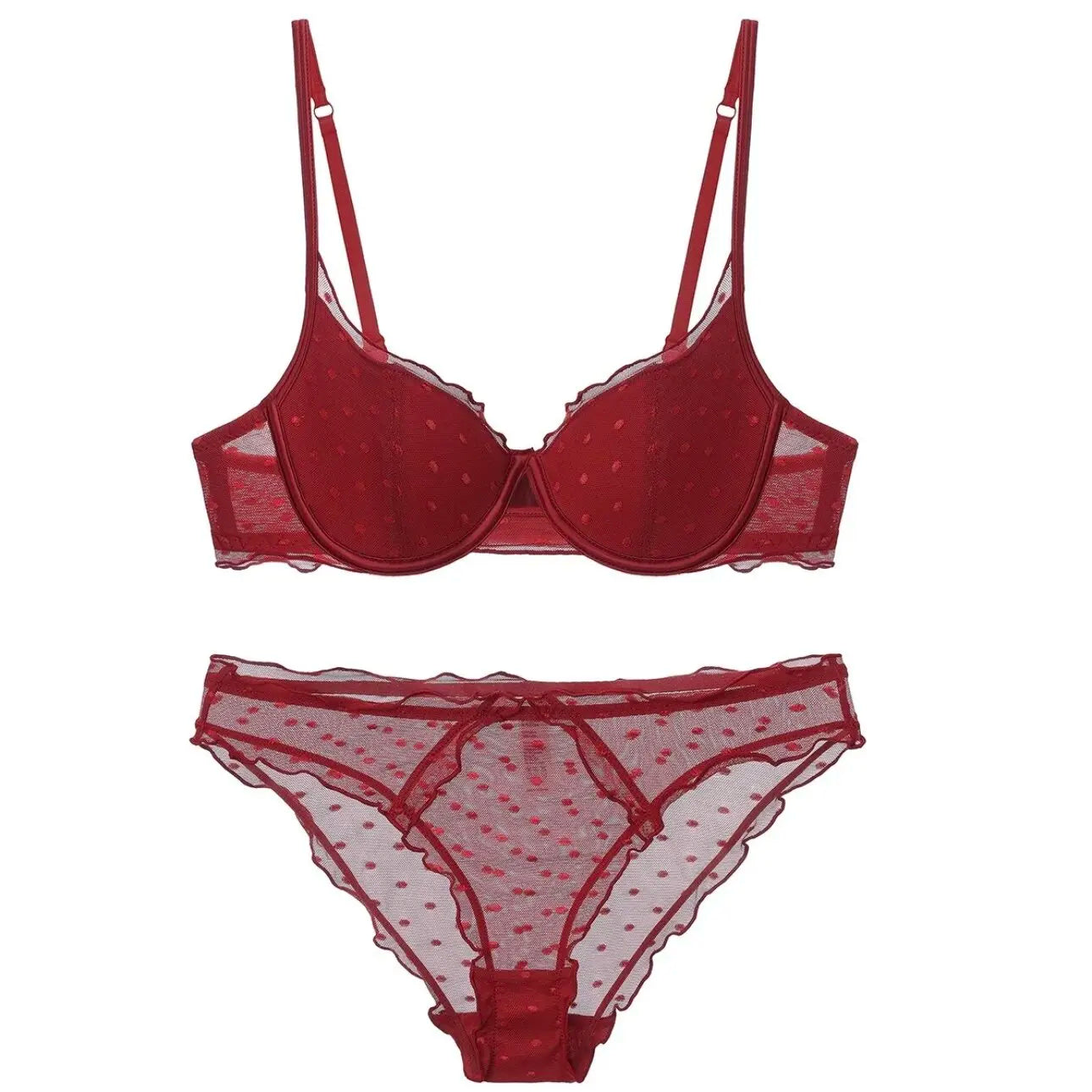 French Style Lace Polka Dot Women's Underwear