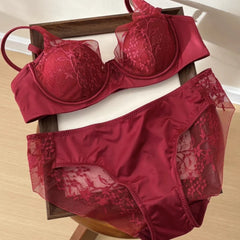 French Thin Cup Push Up Bra Set