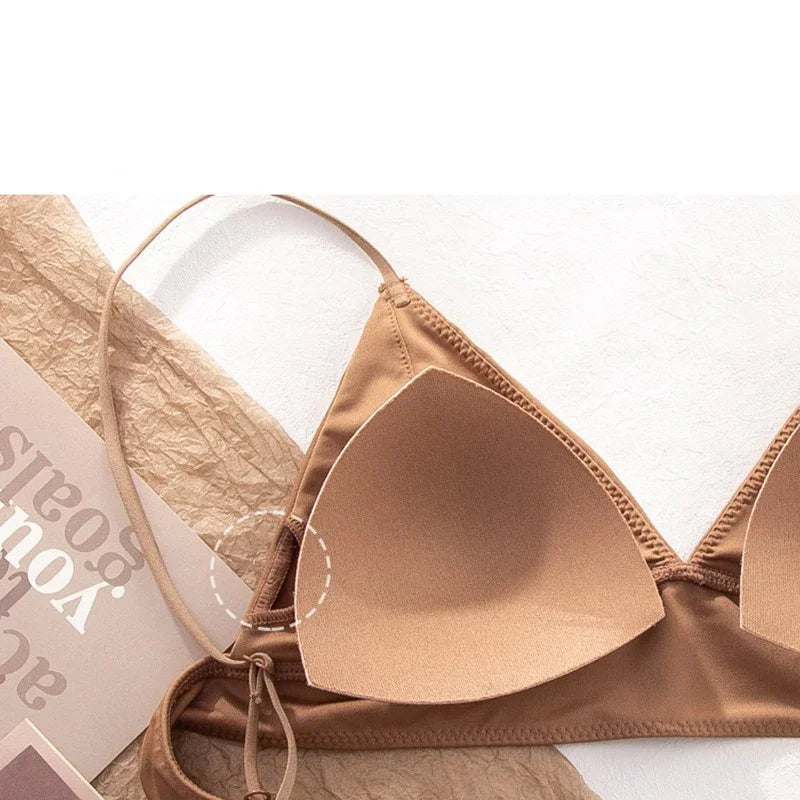 French Triangle Cup Bra Set