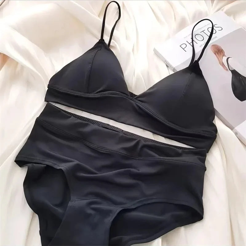 French Triangle Cup Bra Set