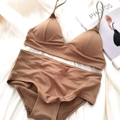 French Triangle Cup Bra Set