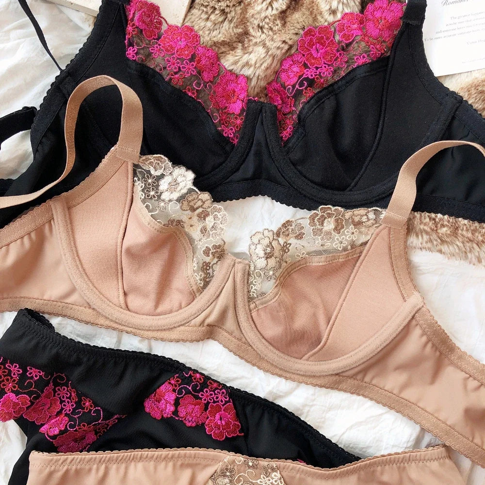 French Ultra Thin Push Up Bra Set