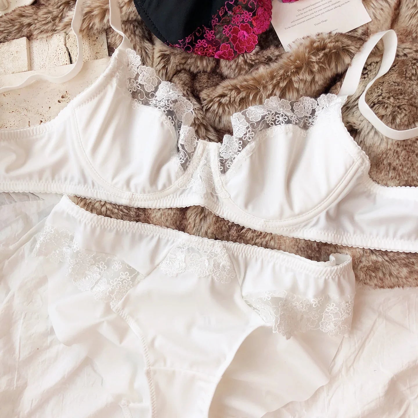 French Ultra Thin Push Up Bra Set
