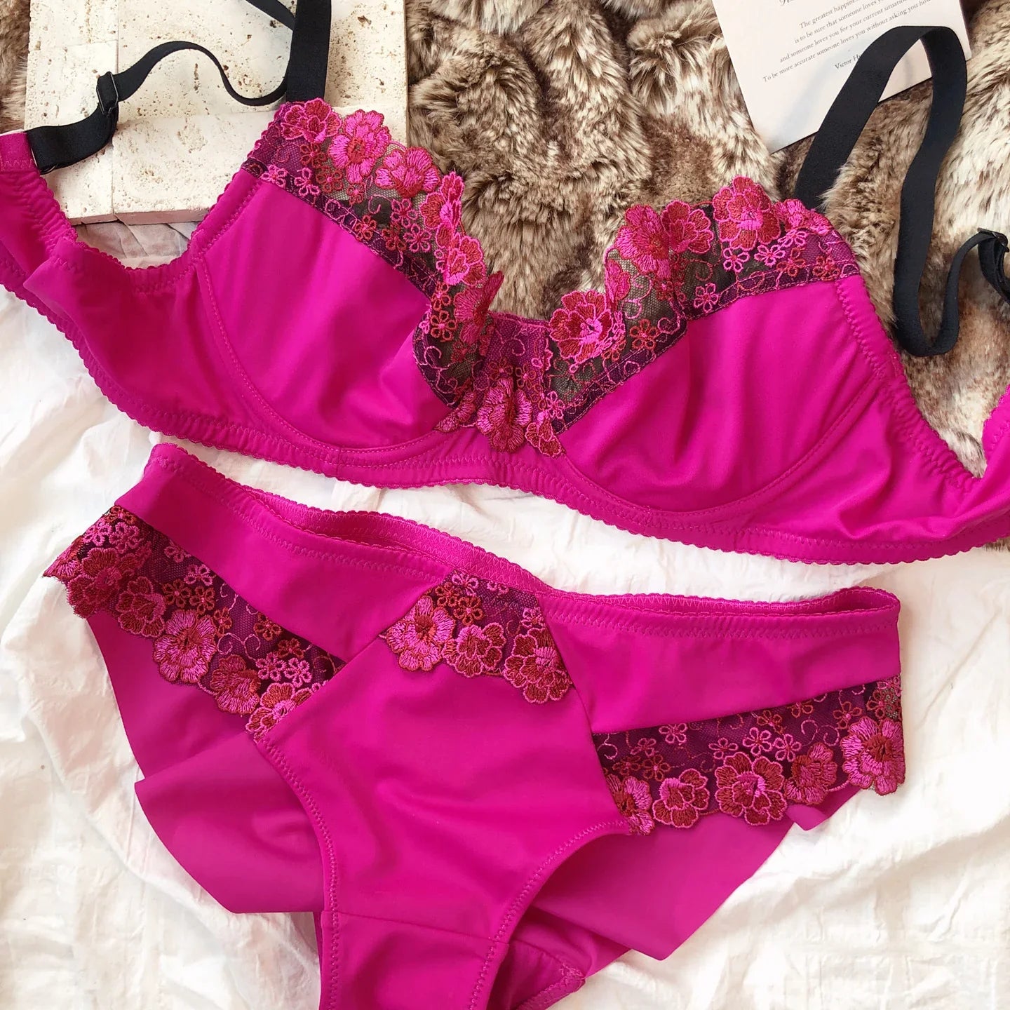French Ultra Thin Push Up Bra Set