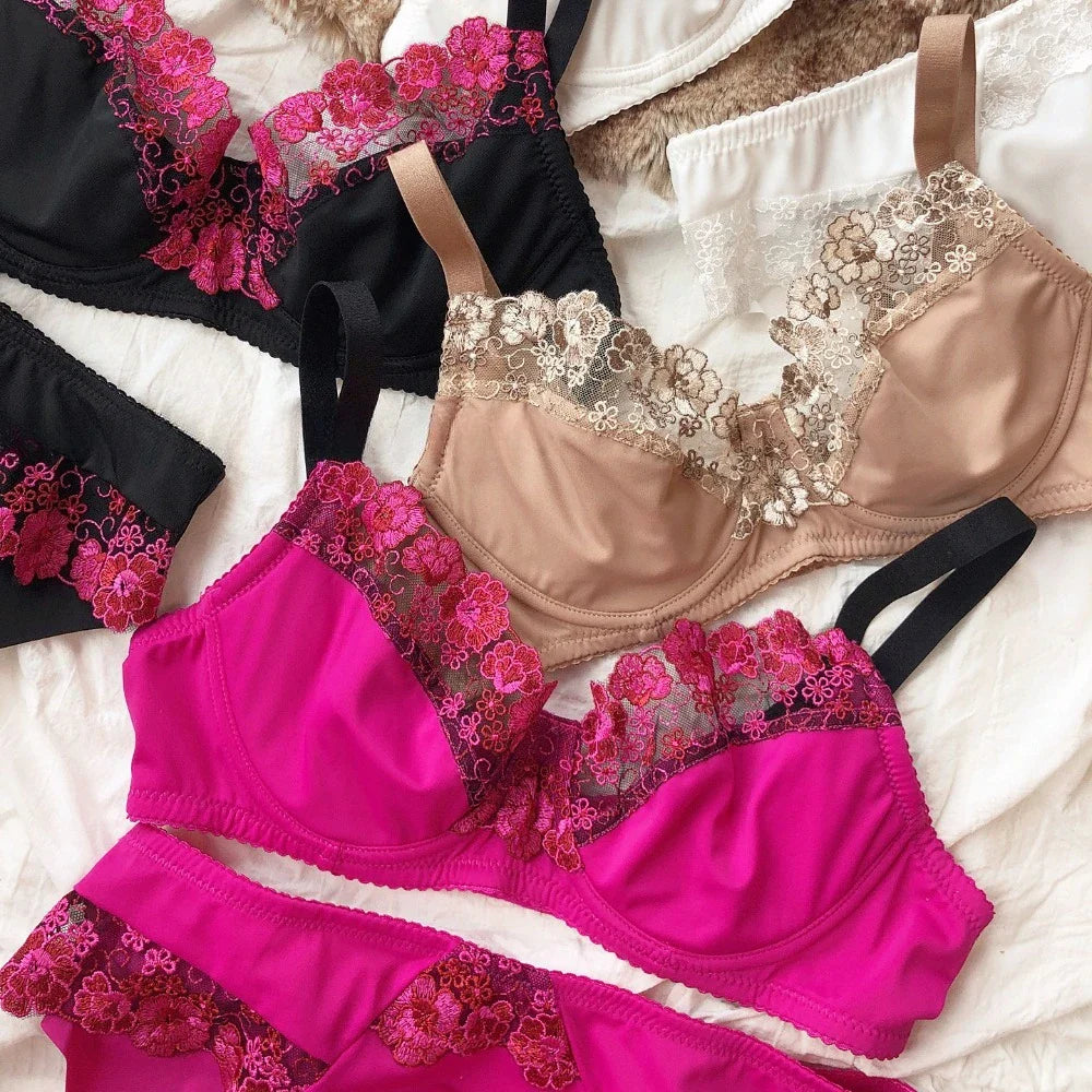 French Ultra Thin Push Up Bra Set