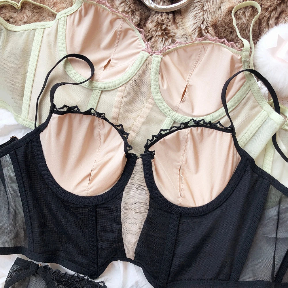 French Ultra Thin Tight Bra Underwear