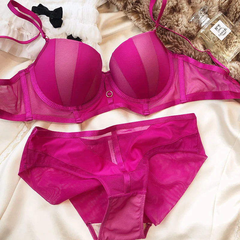 Gathering show large lingerie see-through sexy mesh Underwear