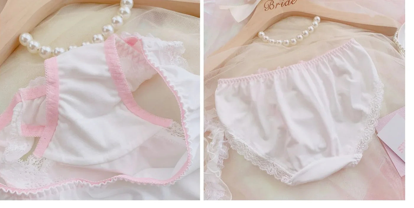 Girls Lace Bra Pnanty Set