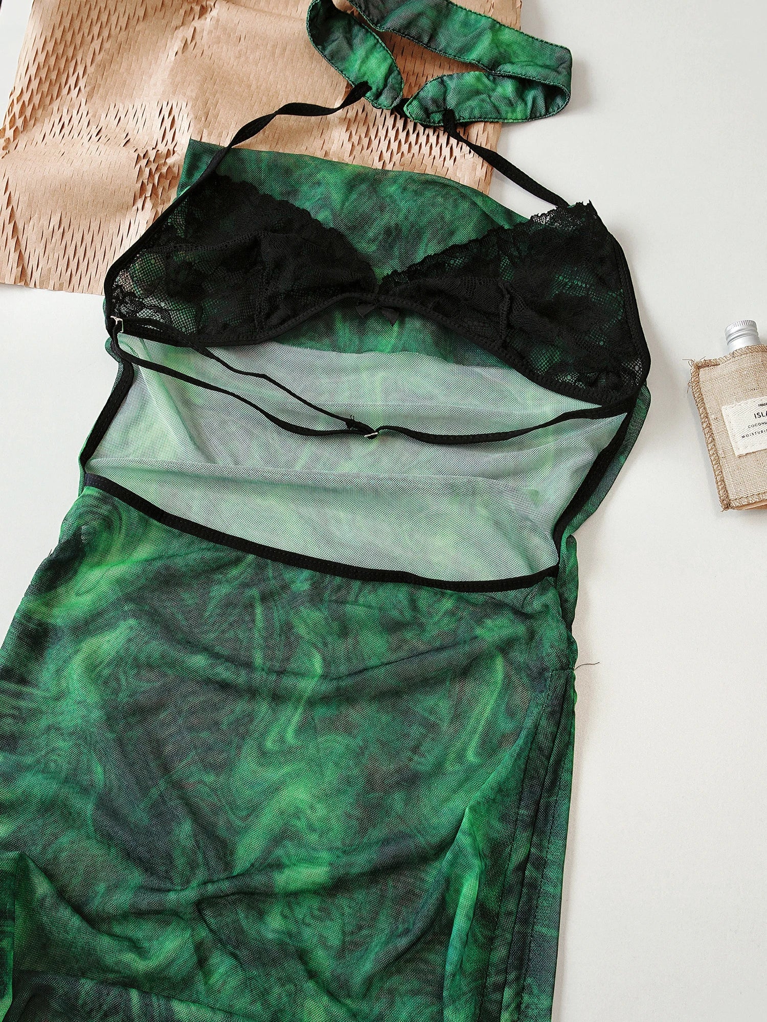 Green Lace Cheongsam Set