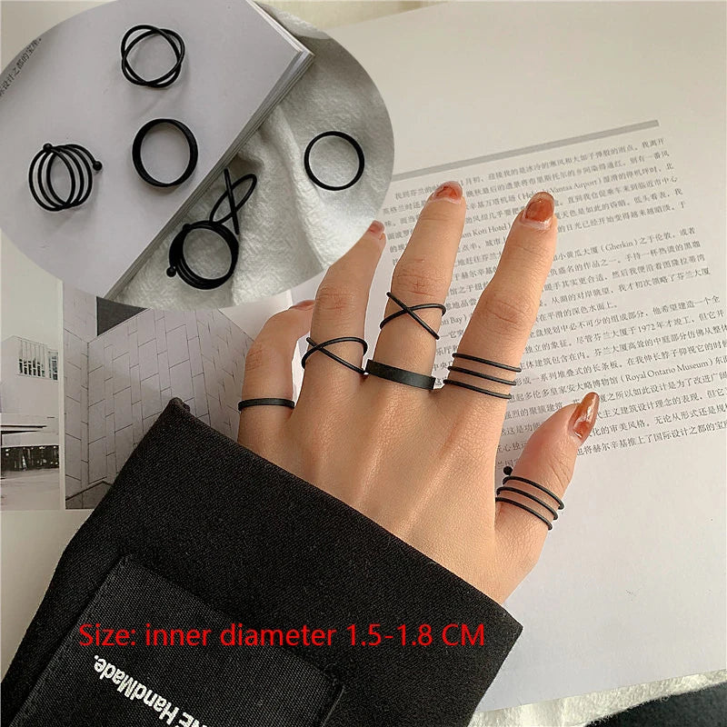 The Tide Cool Ring Set Korean Ring Ring Net Red Jewelry Not Fade Color Ring Cold Wind Hip Hop Index Finger Ring