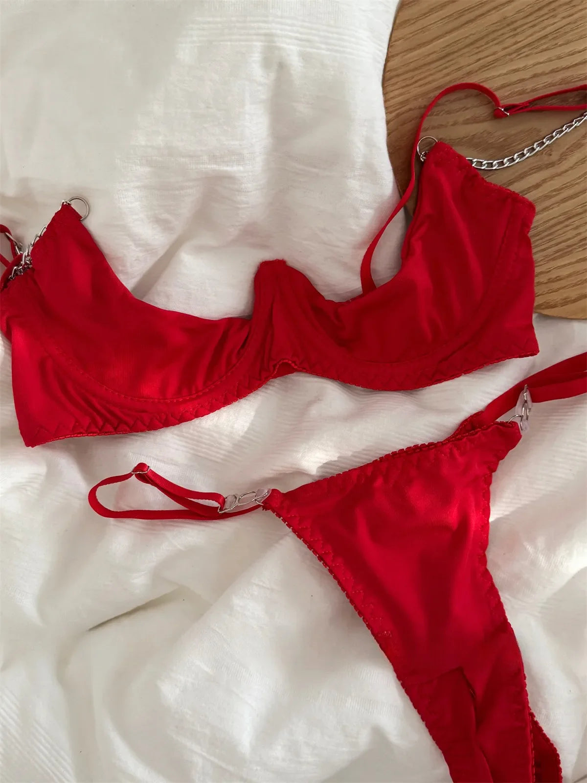 Half cup lingerie chain women Underwear