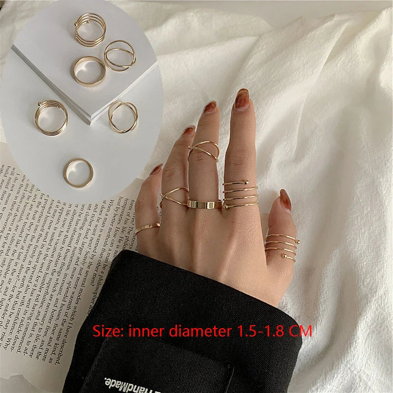 The Tide Cool Ring Set Korean Ring Ring Net Red Jewelry Not Fade Color Ring Cold Wind Hip Hop Index Finger Ring