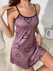 Heart & Letter Print NightDress