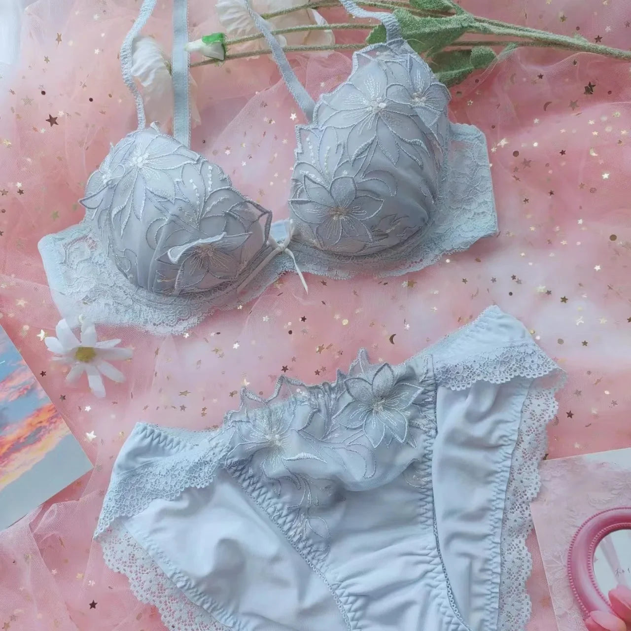 Home low flower side collection gathered Underwear