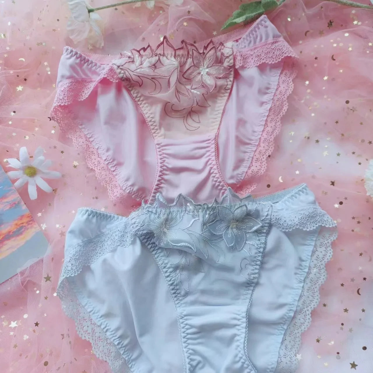 Home low flower side collection gathered Underwear